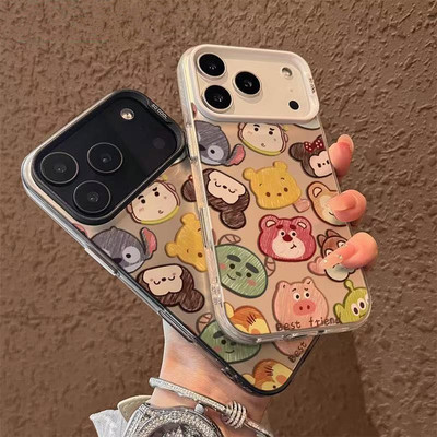 涂鸦动物好朋友适用OPPOReno151413手机壳K12K13Turbo彩银磨砂FindX9/X8S+A6Pro学生A1A2A3A5活力版A58A96A97