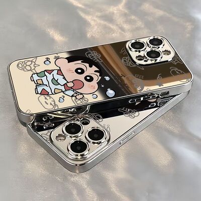 吐泡泡蜡笔小新适用WINRT荣耀Power畅玩60Plus手机壳镜面500400300200100电镀Magic8学生x70ix60x50i+Play78T