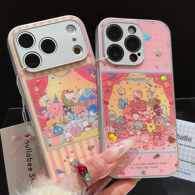 生日派对猫咪适用vivoY500Pro手机壳Y300Ty200iy100i金属漆玻璃壳y78+y77y76sy55sy53sy37y36y35y32y30标准版