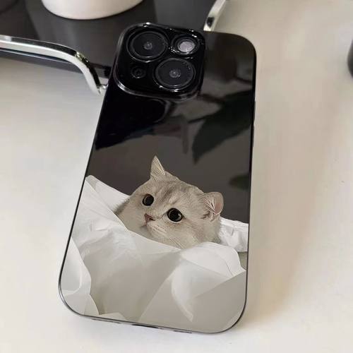 被窝呆萌猫咪适用真我GTNeo3/Neo2T手机壳realme1012Pro+黑色V11V13V15V20V23V25V30t少女学生Q2Q3iQ5狂欢版