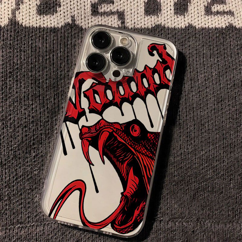 暗黑欧美蛇适用iQOOZ10Turbo+Z9Z8Z7手机壳透明iQOONeo109SPro+87竞速版65se爱酷iQOO131211S10男女生U1U3U5x