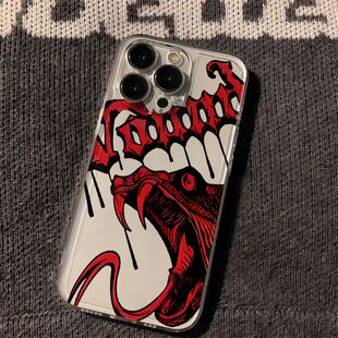 暗黑欧美蛇适用OPPOReno1514手机壳R15透明K12XK13TurboPro软FindX8S a57a58a93a96a97 x7Ultra男女A3A5活力版