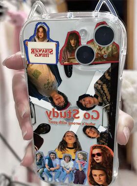 趣味怪奇物语适用vivoY500手机壳Y300Pro小蛮腰猫耳朵y300Ty200i软y100y78+学生y78m小红书同款y77Ey76sy74s