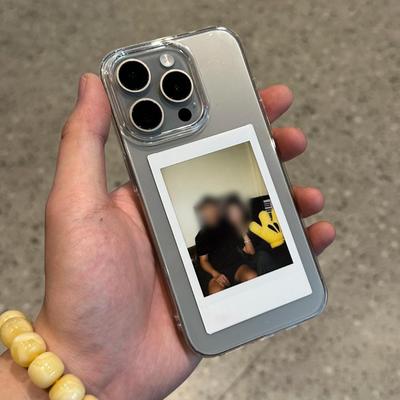 ins简约高级感适用小米15/14Ultra手机壳可放照片civi3透明Turbo4Pro红米K80K70至尊K60软note14pro+1312Tpro