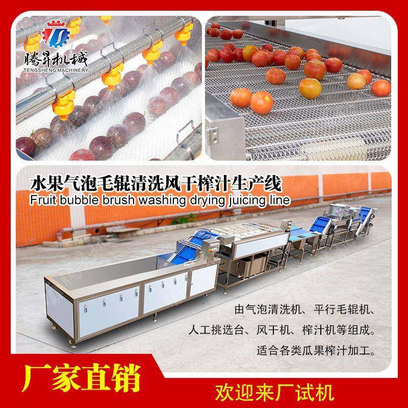 果蔬榨汁加工线果蔬压榨打汁水果气泡毛辊清洗风干榨汁生产线,清洗/食品/商业设备,果蔬加工设备,淘宝优惠券,粉丝福利购,淘宝优惠卷