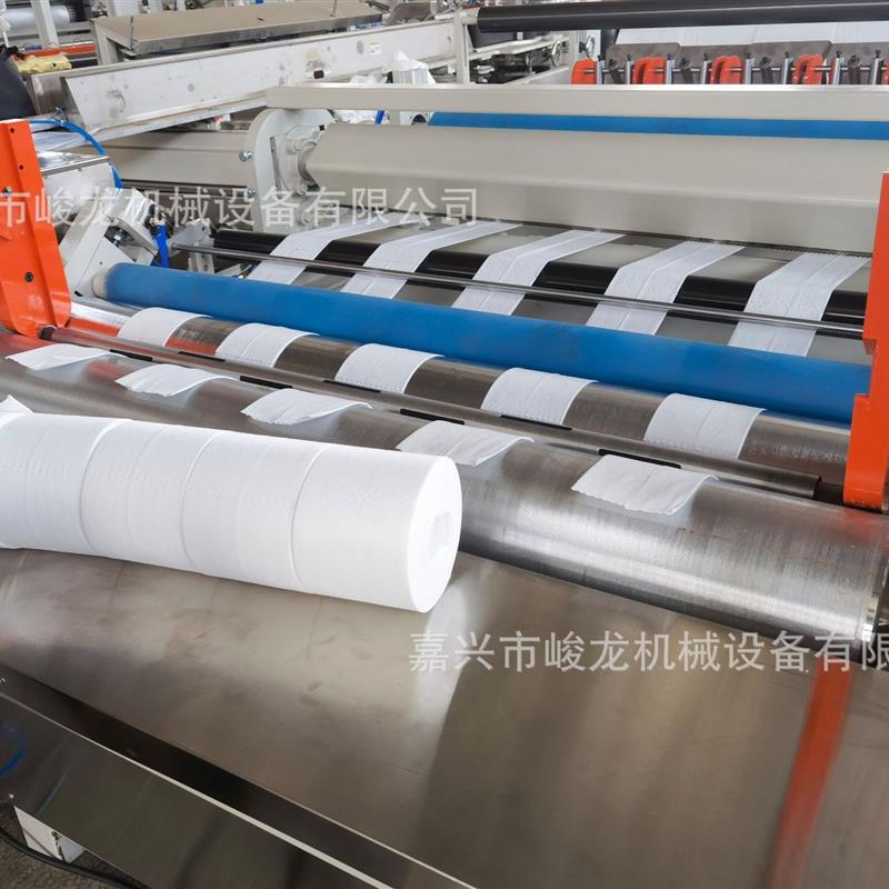 全自动一出一或五排柔巾卷点断折叠分切复卷机 一次性洗脸巾