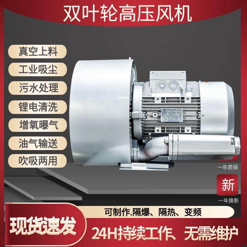 双段高压漩涡风机RB-32S-1双叶轮旋涡式气泵工业鼓风机大功率220V