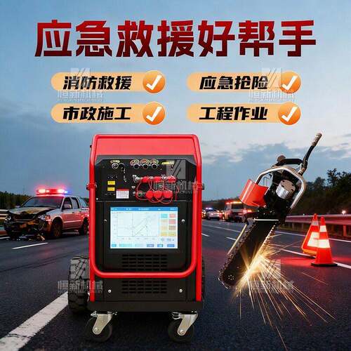 液压动力站液压手持链锯金刚石混凝土破除树木切割地震消防救援