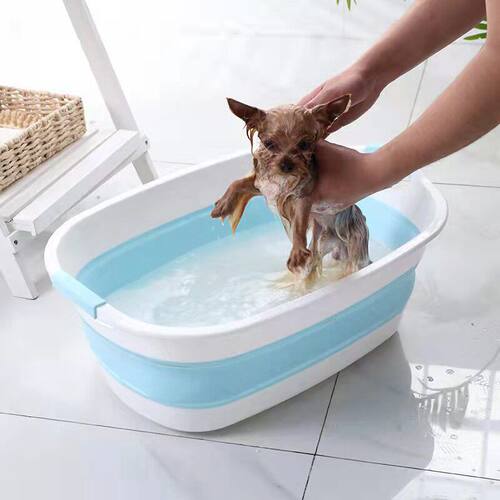 狗狗洗澡盆猫咪宠物泰迪法斗小型犬沐浴泡澡桶可折叠宠物浴盆