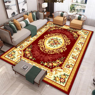 欧式大客厅地毯沙发茶几卧室书房酒店床边毯红色喜庆级豪华耐脏