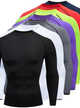 士速干透气紧身衣端锦纶材质长袖运动强力防晒适用游泳健身穿