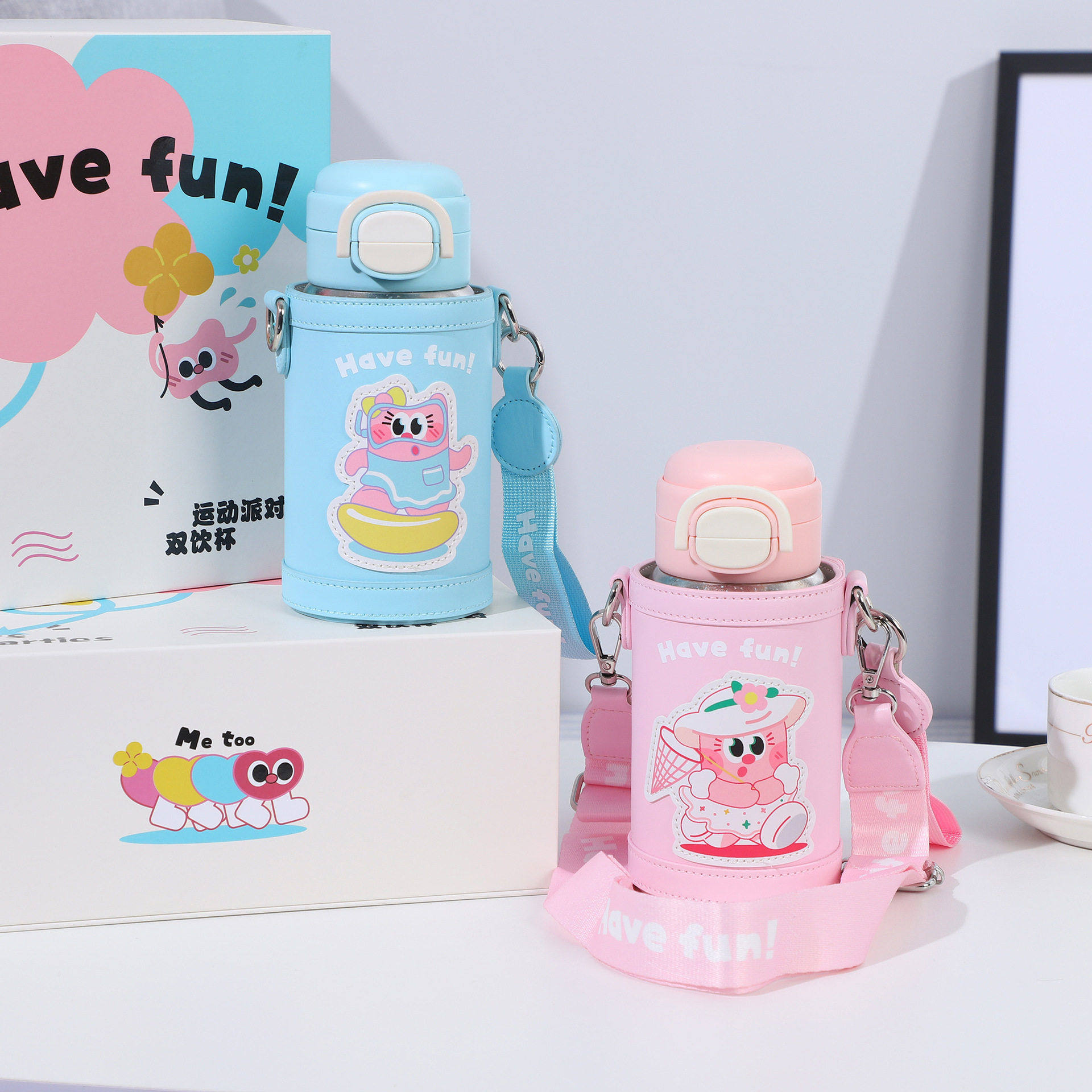 纯钛儿童智能保温杯温度显示卡通大容量吸管杯小学生水壶杯食品级,餐饮具,保冷/保温杯,淘宝优惠券,粉丝福利购,淘宝优惠卷