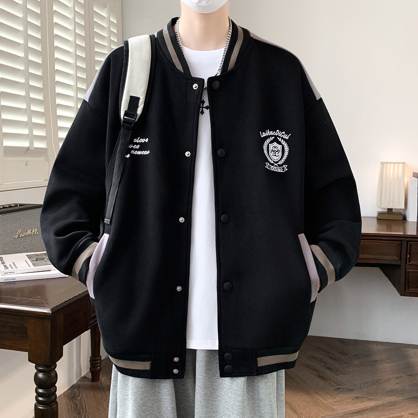 学院风棒球服男款春秋季2026新款图片
