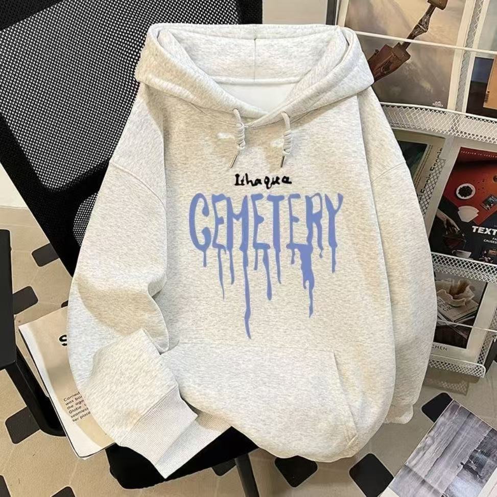 伊塔库亚同款连帽加绒卫衣男女款