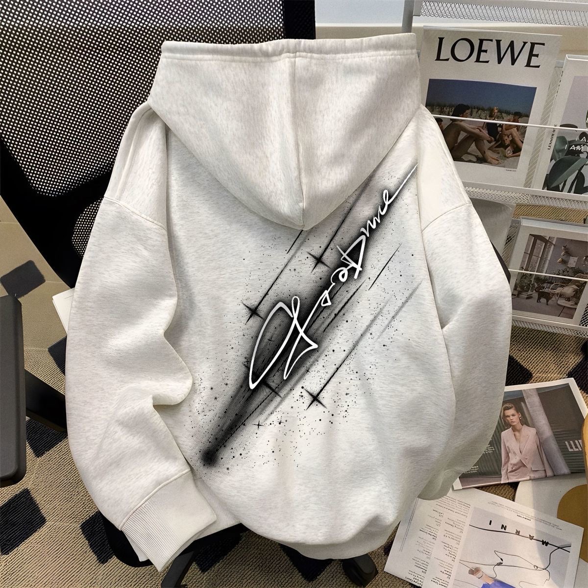 美式高街流星卫衣男连帽秋冬季