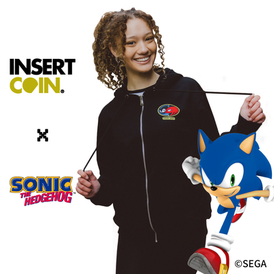索尼克纳克鲁斯卫衣 INSERT COIN SEGA世嘉游戏周边正版授权