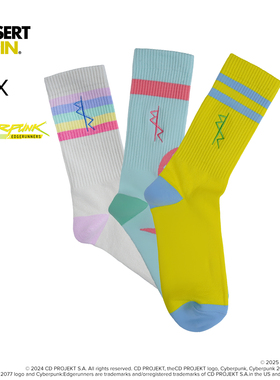 赛博朋克边缘行者袜子INSERT COIN CDPR游戏周边正版授权