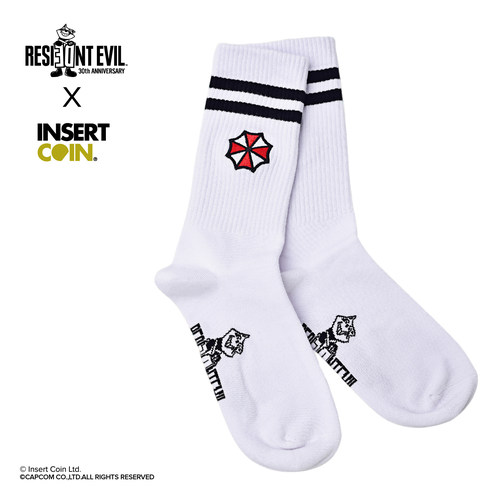 生化危机30周年保护伞袜子 INSERTCOIN 卡普空CAPCOM游戏周边正版