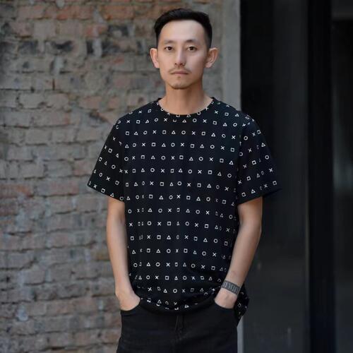 索尼PS手柄按键风格T恤 INSERT COIN 索尼PS游戏周边正版授权