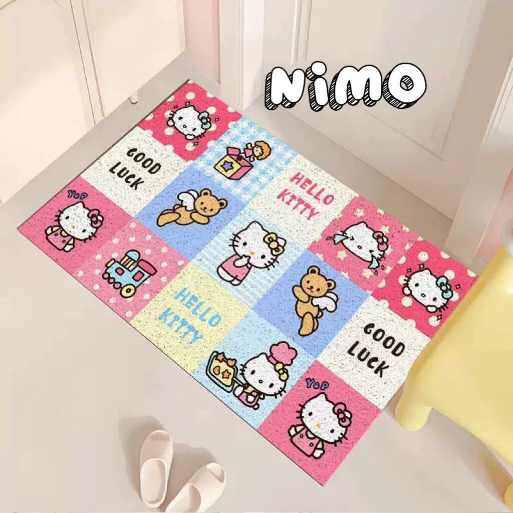 可爱拼接卡通HelloKitty丝圈地垫