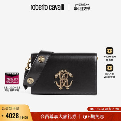 RC女士单肩包 经典LOGO装饰单肩包Roberto Cavalli