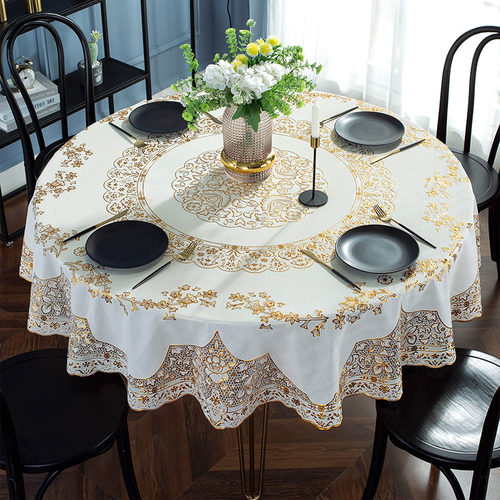 全捷PVC防水免洗圆桌布