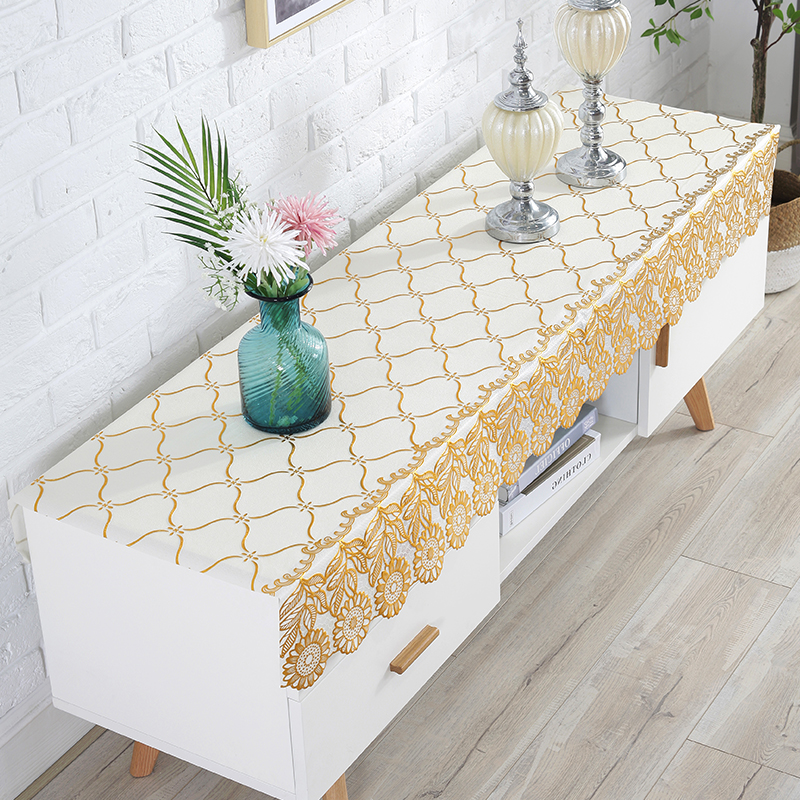 PVC防水免洗电视柜桌布