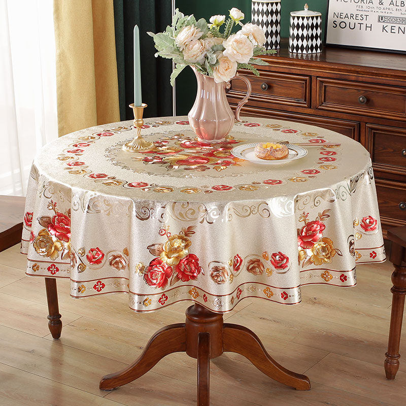 圆桌桌布防水防油防烫免洗家用餐厅PVC塑料圆形餐桌布圆桌套桌垫,居家布艺,桌布,淘宝优惠券,粉丝福利购,淘宝优惠卷