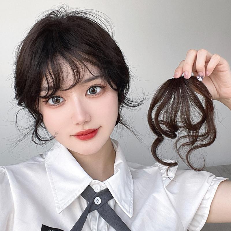 （具体优惠价格联系客服)仿真发刘海假发女自然前额空气卷发假刘