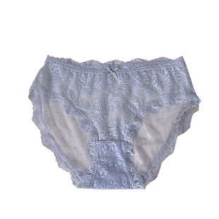 瑶瑶闺蜜波浪纹薄款少女低腰透明蕾丝内裤女性感包臀透气三角裤头