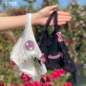 瑶瑶闺蜜甜心小恶魔可爱趣味性感三角内裤 蕾丝边蝴蝶结嗲系库洛米