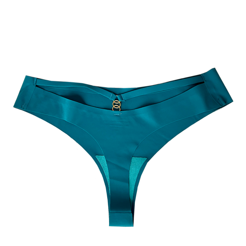 瑶瑶闺蜜新款性感简约低腰冰丝无痕丁字裤女运动一片式女生内内裤