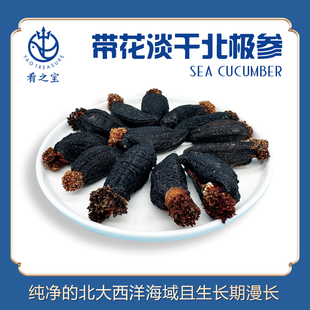 加拿大进口野生北极参淡干海参16-18头需泡发带花无盐纯淡干海参