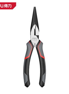 deli得力DL101106日式尖嘴钳6寸省力型高寿命铬钒钢(红)(把)