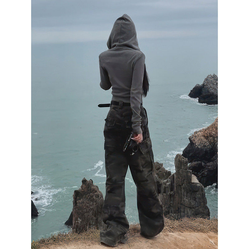 2026春季新款今年流行爆款连帽卫衣高腰迷彩阔腿裤减龄两件套装女,女装/女士精品,时尚套装,淘宝优惠券,粉丝福利购,淘宝优惠卷