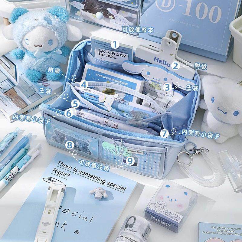 透明笔袋ins日系大容量初中男孩女孩用简约高颜值铅笔盒多层收纳