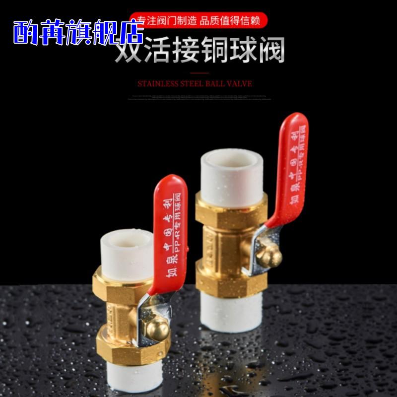 玉环扬航双活接铜球阀PPR水管206