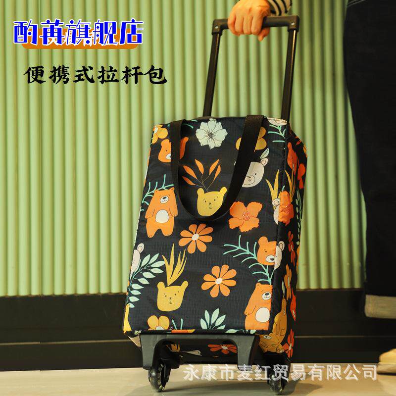 便携买菜购物车可伸缩折叠保鲜神器轻便拉杆行李拖车网红小推车