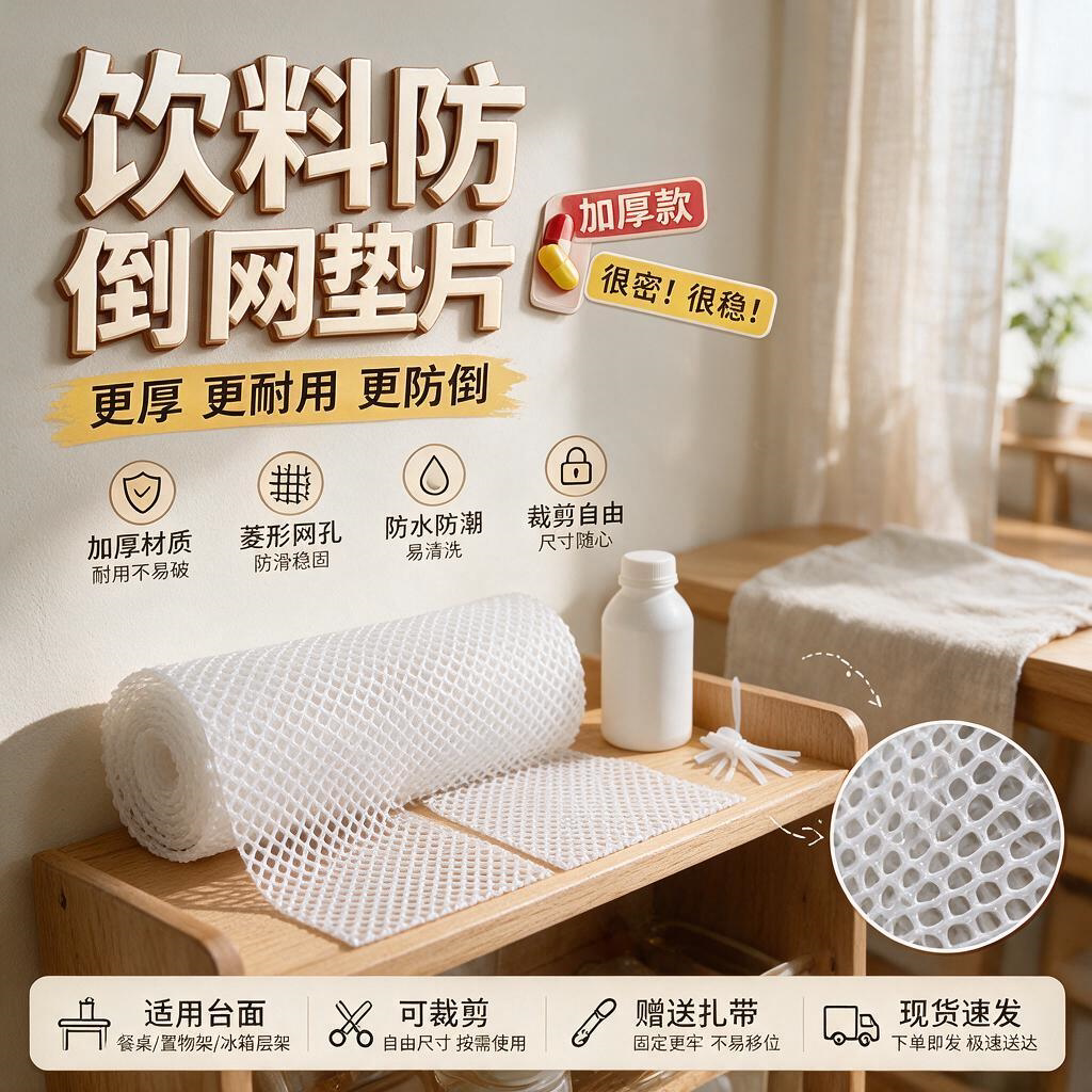 展示柜冰箱冷柜网架塑料垫板层架防倒架隔离网饮料瓶网分隔网通用