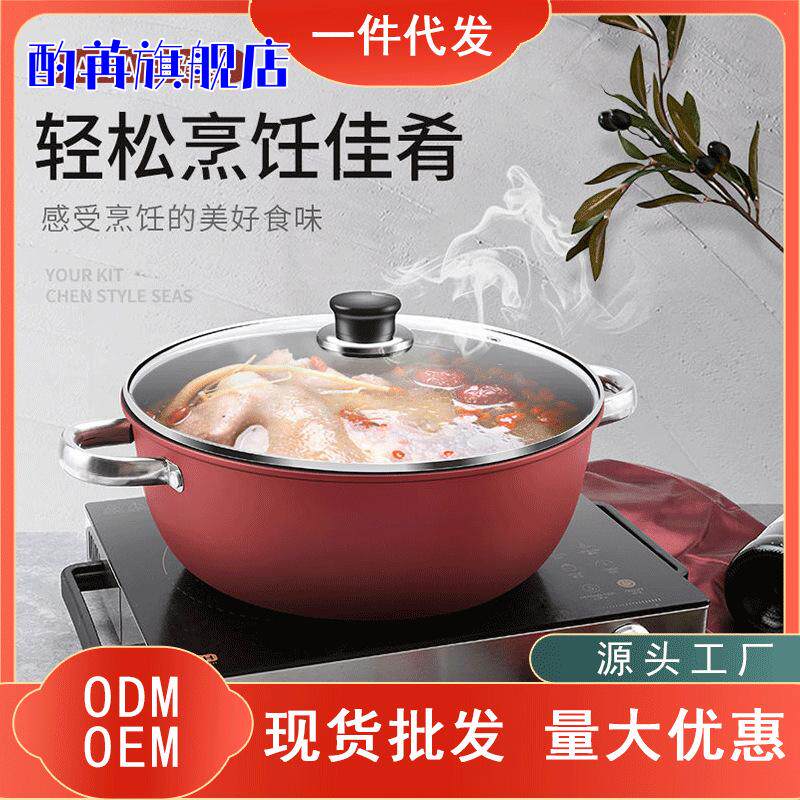 熬阿胶糕专用加厚不粘双耳汤锅