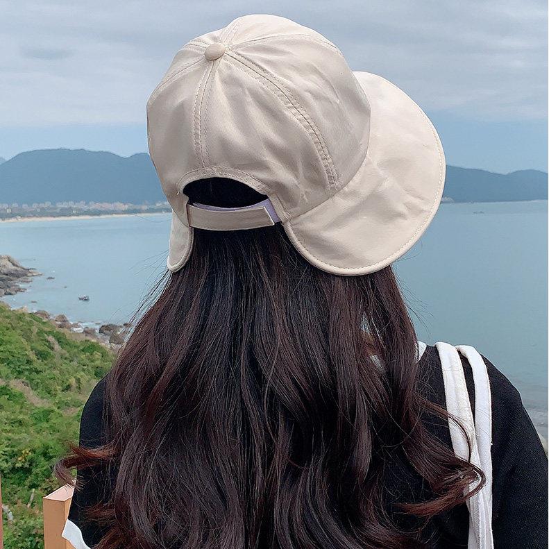 日系文艺帽子女夏季渔夫帽韩版遮脸遮阳防晒帽可扎马尾太阳盆帽潮