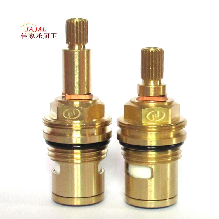 水龙头阀芯铜配件快开式陶瓷片铜阀芯双把冷热水龙头芯佳家乐
