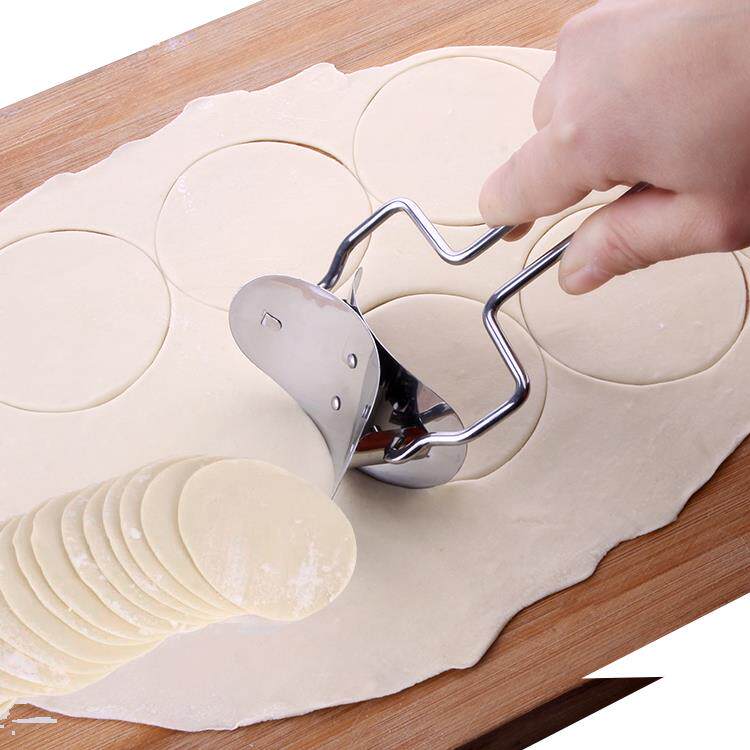 不锈钢切饺子皮工具连续圆形切水饺皮刀家用包饺子器模具神器