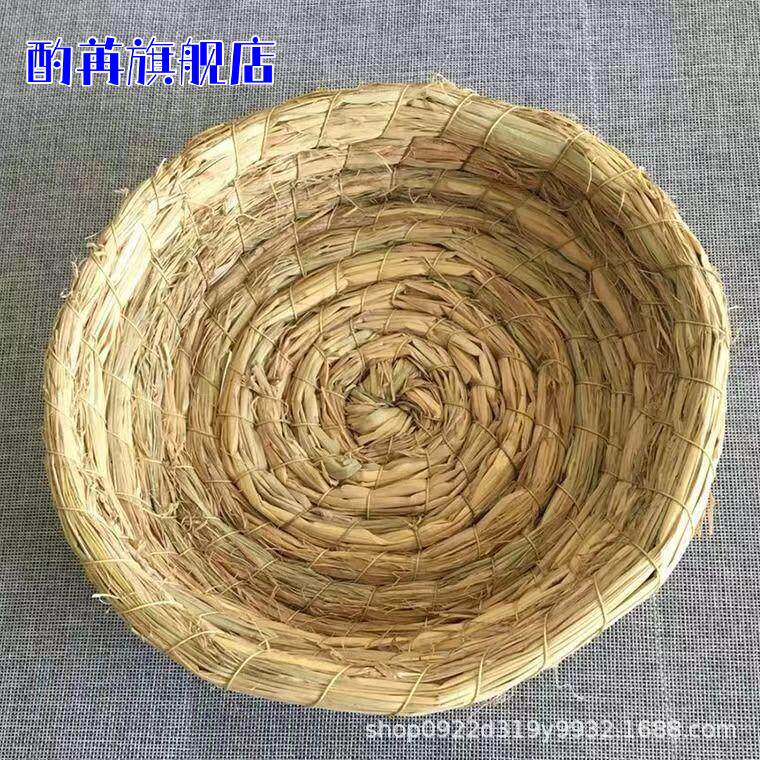 超大号手工草编宠物巢穴鸡鸭兔鹅