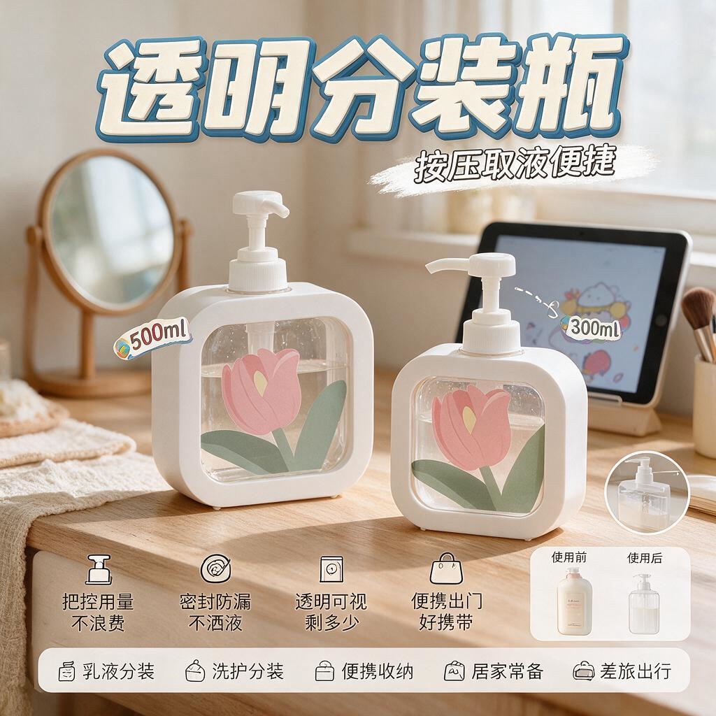 洗手液按压瓶沐浴露洗衣液分装瓶洗洁精洗发水泡沫起泡瓶瓶子空瓶