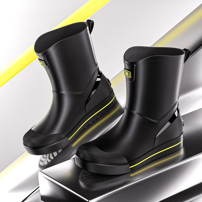 时尚短筒雨鞋男四季工作鞋低帮防滑厨房鞋耐磨胶鞋钓鱼鞋防水鞋,流行男鞋,雨鞋,淘宝优惠券,粉丝福利购,淘宝优惠卷