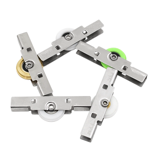 8mm防锈铜芯轮无框玻璃门窗不锈钢阳台推拉窗滑轮10mm玻璃无框轮