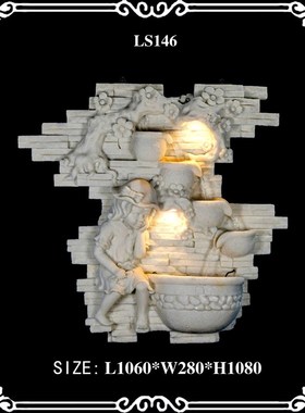 树脂墙壁流水挂件  砂岩墙壁流水喷泉  欧式墙壁喷泉天使壁挂流水