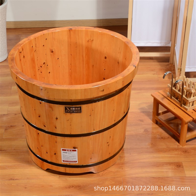 桑拿圆形实木泡澡家用成人沐浴桶儿童洗澡盆加婴儿游泳桶