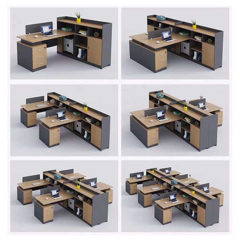 办公桌4人位职员桌隔断现代板式电脑桌卡位2人位办公桌椅组合直销